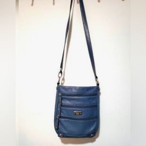 Tignanello Leather NYPD Blue crossbody Purse bag
